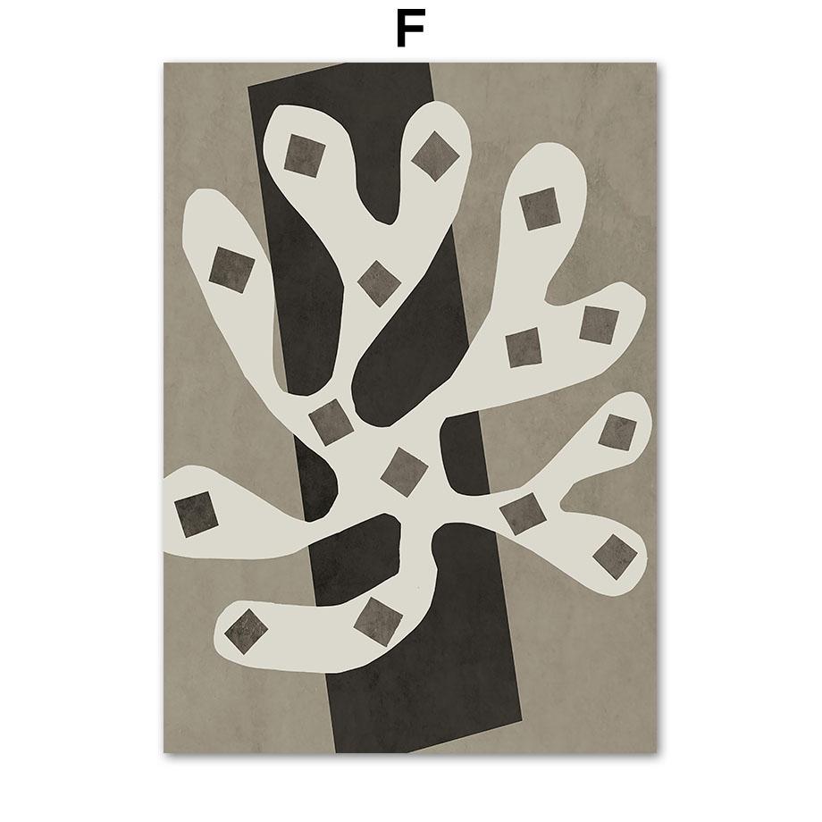 Girl Desert Henri Matisse Korallblomma geometri affischer och tryck Väggkonst Canvasmålning för vardagsrum Dekorativa bilder