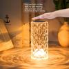 LED Crystal Desk Lamp Projector Bedside Atmosphere Light 3/16 Color Touch Adjustable Night Light Diamond Small Night Light Romantic Hand Gift