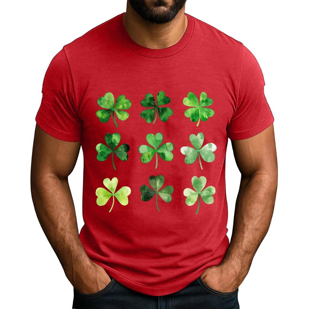 Men's  Popular T-shirt Printed Round Neck Short Sleeve T-shirt