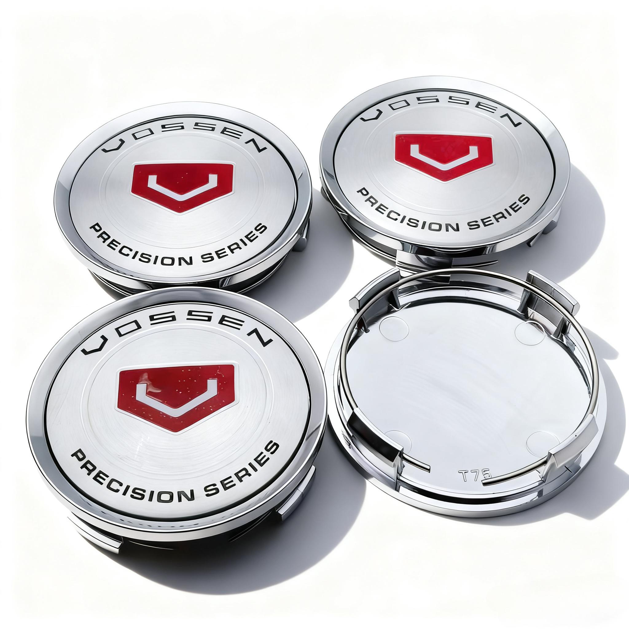 

4pcs Vossen Logo Badge Emblem Car Wheel Center Caps 74MM Clips 69MM Wheels Hub Dust Cap Rim Hubcap Cover Replace Car Accessories Vossen Badge&4pcs T75 Wheel Cap
