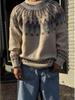 Men’s Soft Knit Fair Isle Sweater - Autumn/Winter 2025 Collection: Casual, Versatile, and Perfect for the Christmas Season