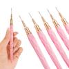 Ensemble de 5 Pinceaux Liner Pinceau Nail Art Acrylique, Stylo à Pointes Ultra Fines pour Lignes, Dessin, Détails, Outil de Manucure