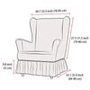 1PC Elastic Soild Color Wing Chair Covers Stretch Seersucker Armchair Cover Single Relax Wingback Sofa Cover Furniture Protector