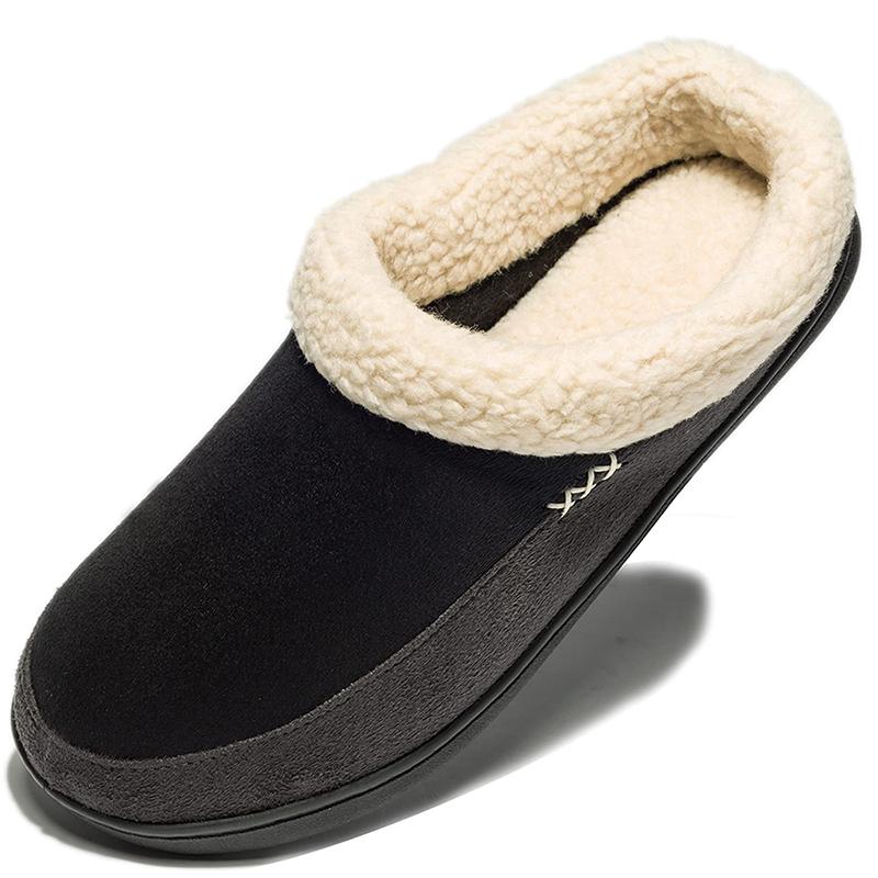 Fashion Winter Men Slippers New Warm Men's Slippers Short Plush Flock Home Slippers for Men Hard-wearing Non-slip Sewing Male Shoes