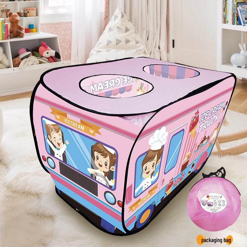 Children's Outdoor & Indoor Pop-up Play Tent - Cartoon Bus Theme