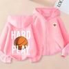 Herbst/Winter Plus Samt Kapuzen-Reißverschluss-Sweatshirt für Erwachsene und Kinder - Unisex Mode Print