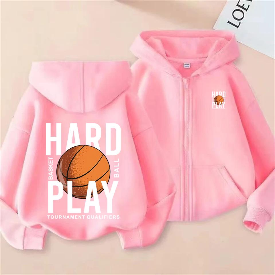 Herbst/Winter Plus Samt Kapuzen-Reißverschluss-Sweatshirt für Erwachsene und Kinder - Unisex Mode Print