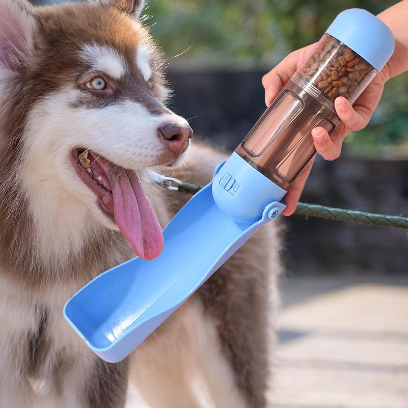 Dog Water Bottle Dog Water Bottles For Walking Foldable Spill Proof Dishes With Food Container For Camping Hiking Beach Road