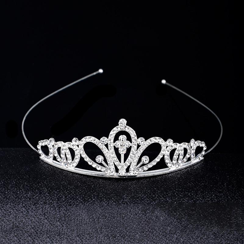 1PC Crystal Exquisite Rhinestone Children Girls Jewelry Gifts Hair Accessories Wedding Tiaras Queen Princess Crown Women Headband