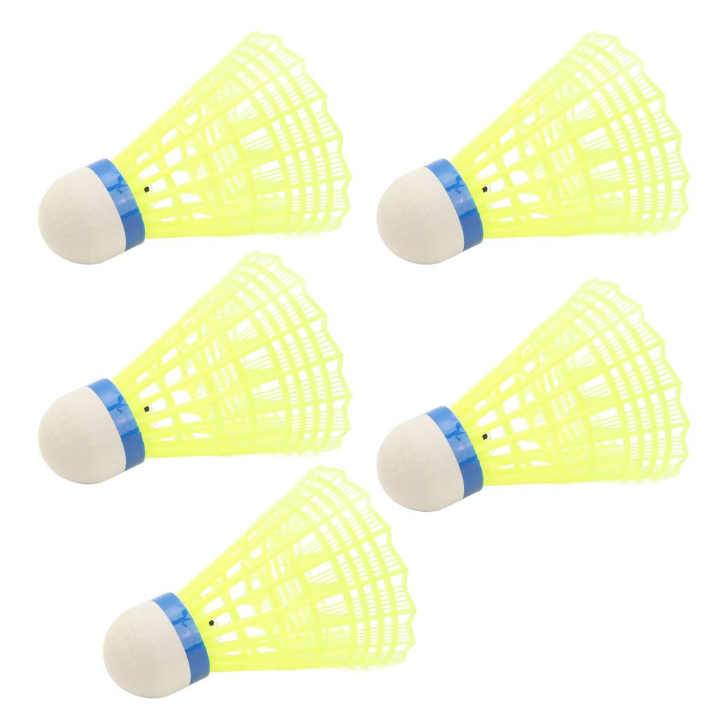 5 PCS Night Glow Badminton 30mah High Resilience LED Sports Shuttlecock for Sports Activities