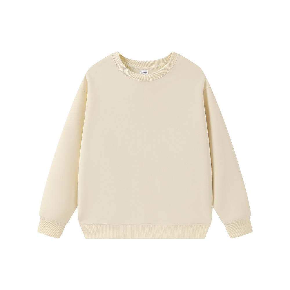 Fashionable 330g Oversized Casual Men's American Streetwear Solid Color Crew Neck Sweatshirt - Men's Fall Winter Basic Sweatshirt