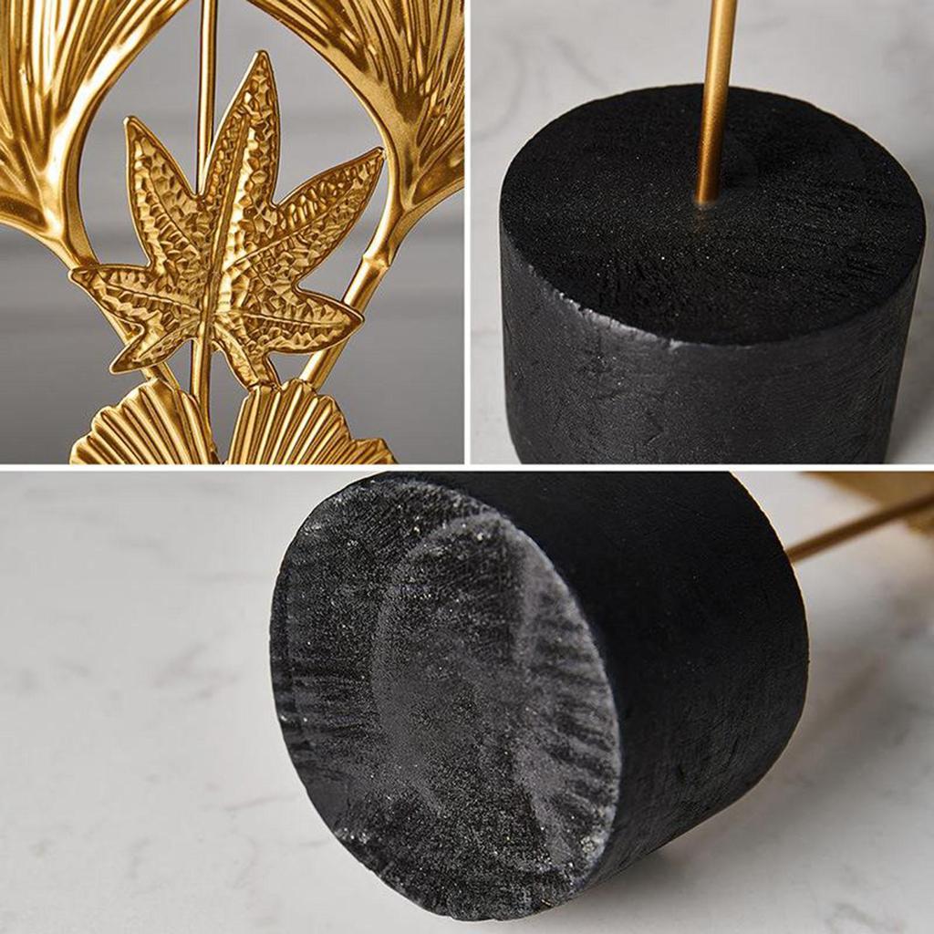 Sculpture with Wooden Base, Handcrafted Art Statue for Living Room Hallway Bedroom Desktop Decor,