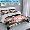 Custom Name 3PCS Anya Sweet Fan family Bedding Set, Including 1pc Duvet Cover And 2pcs Pillowcases, Suitable for dorms and bedrooms Gift