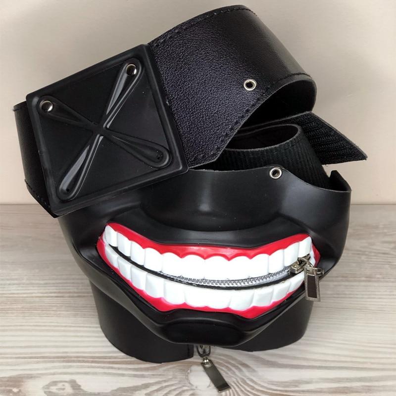 LALADEFIEE Samurai Maske Cosplay - Dämonen Maske Mit Elastischem Band