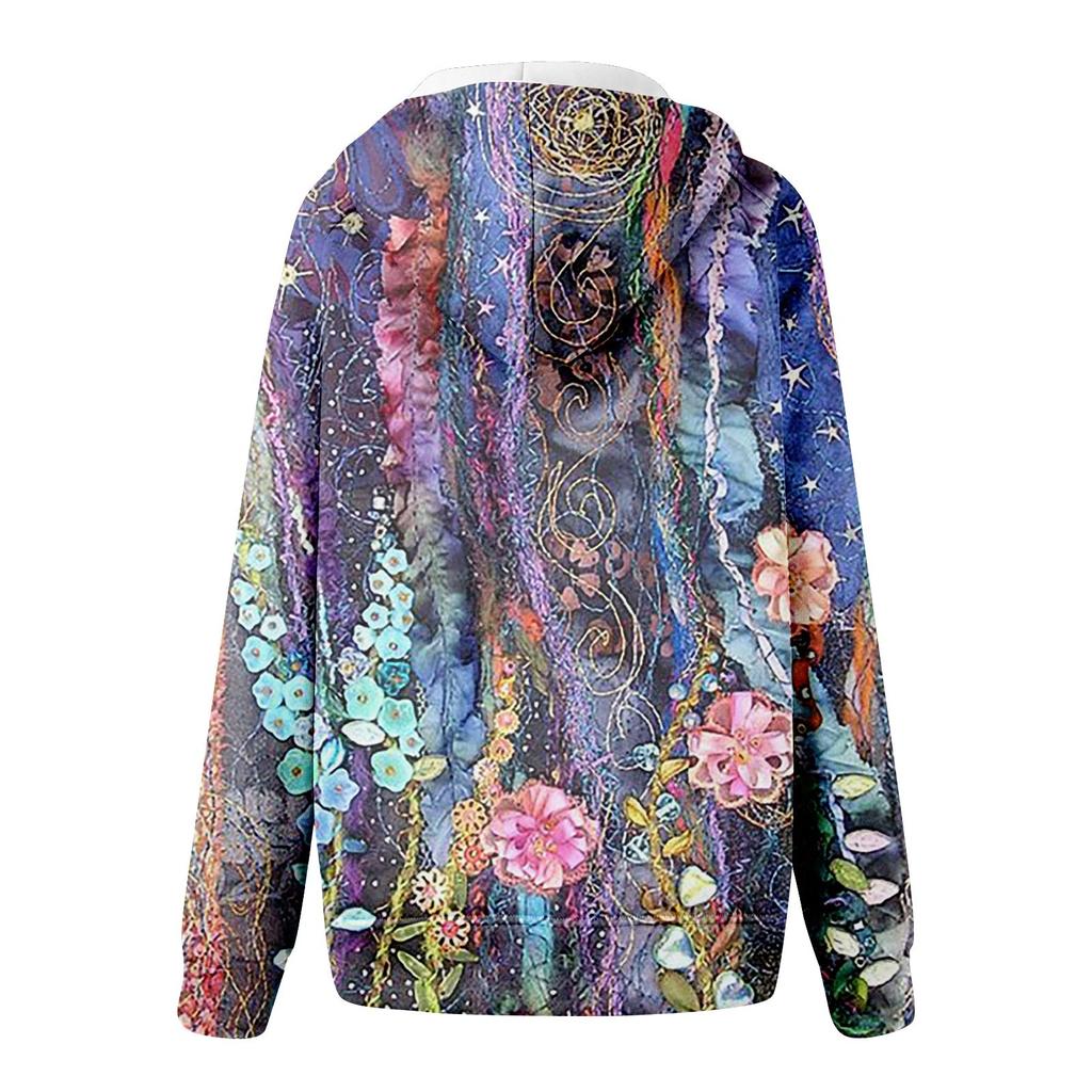 Damen-Kapuzenpullover, langärmelig, lässig, durchgehender Reißverschluss, Sweatshirts, Daumenloch-Sweatshirts, Manteljacken mit Taschen