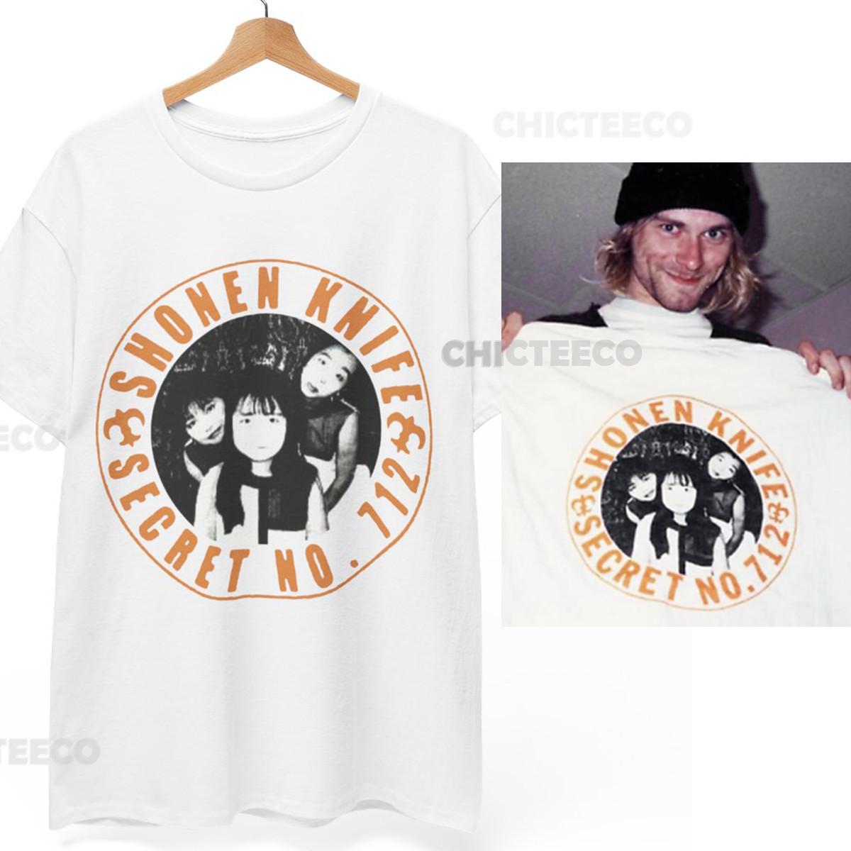 

26 Shonen Knife T-Shirt Worn By Kurt Cobain Nirvana Grunge 90s Music Unisex Tee Unisex T-Shirt XXXL