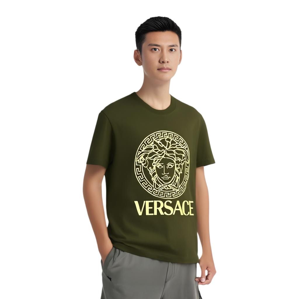 VERSACE SS24 T Shirt Men's Dark Green 1011861-1A12061-2K280