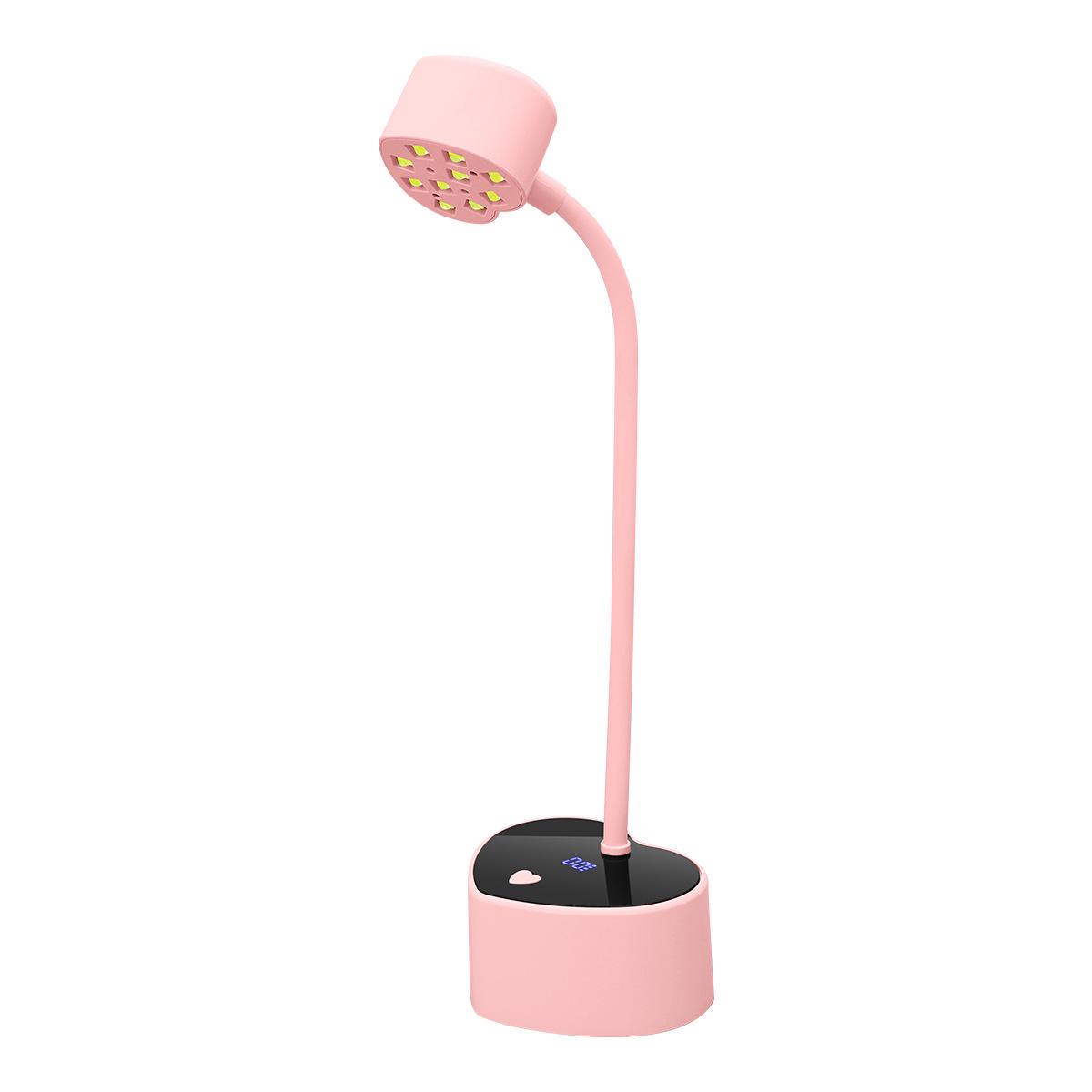 

Rechargeable Heart-Shaped Lotus Nail Art LED Desktop Lamp BY20 розовый