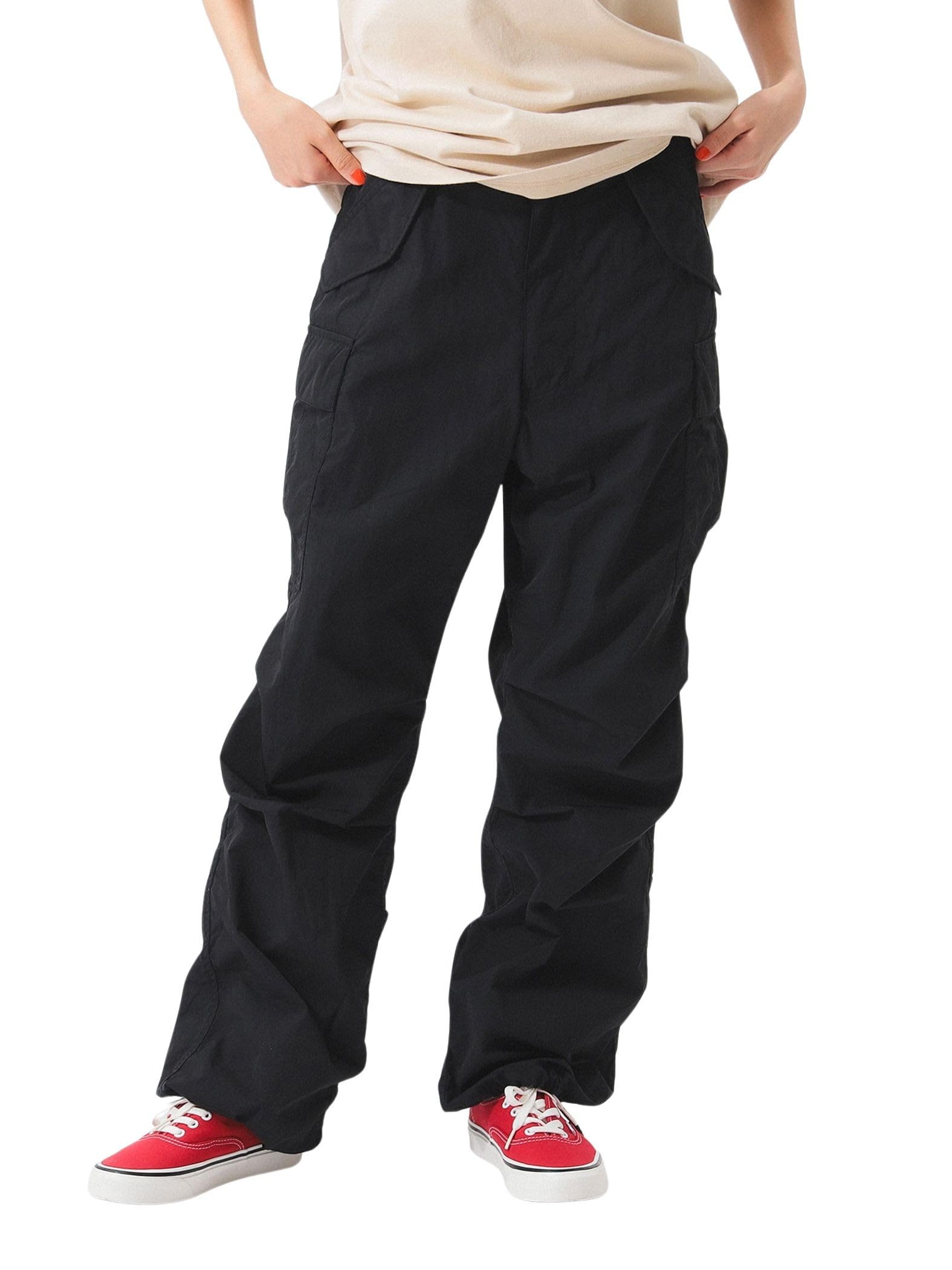 

Женские рабочие брюки Beams Boy M-65 из нейлоновой поплиновой ткани, Черные 1