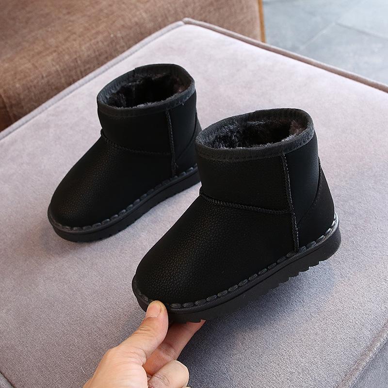 

Детские зимние сапоги 2025 зимние новые бархатные детские хлопковые туфли для сохранения тепла для мальчиков и девочек водонепроницаемые сапоги бархат для сохранения тепла 28 чёрный