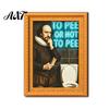 Modern Office Storage Decor Funny Small Wooden Fridge Magnet Picture Frame, Vintage Oil Painting Pattern Retro Style Frames Magnetic Refrigerator