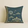 Satin-Kissenbezüge mit Lotus- und Goldverzierungen – 40x40 cm Dekorative 5er-Packung für Wohnzimmer, Salon