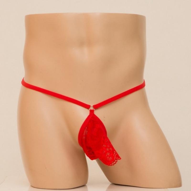 Spitze Offene Elefantenrüssel G-String Herren Sissy Dessous Tanga Ausgeschnitten Sexy Unterwäsche Niedrige Taille T-Rücken Höschen Dehnbar Unterhose