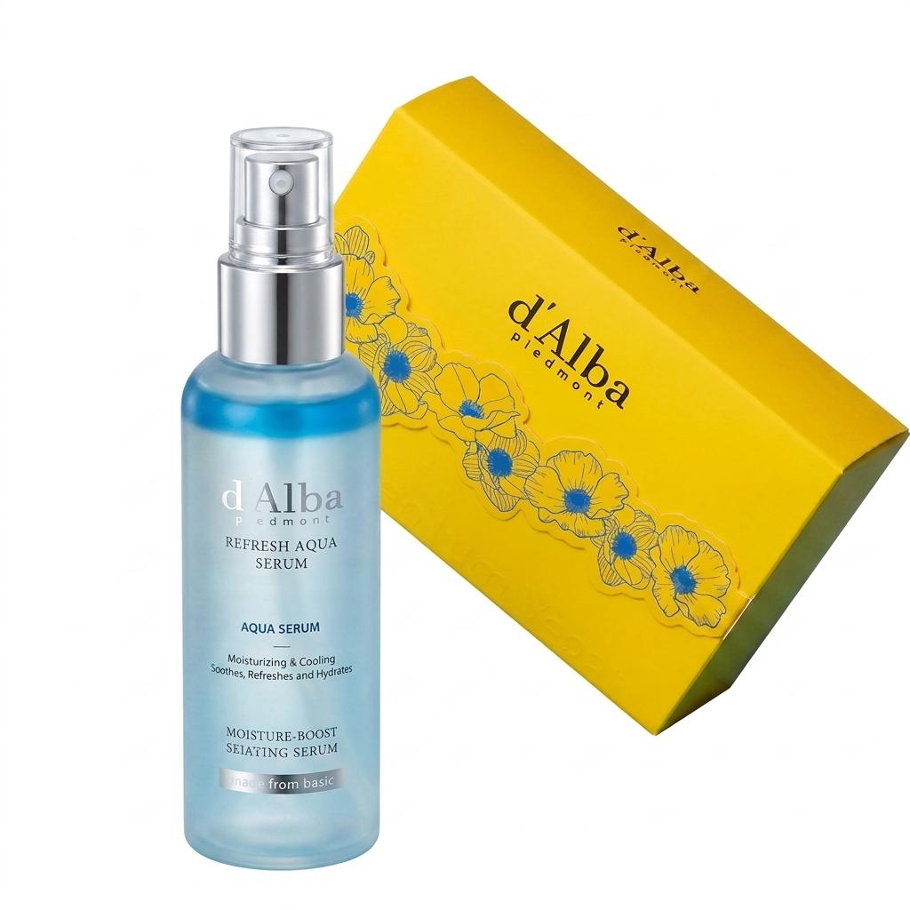 

[d Alba] First Refresh Aqua Serum Gift Set (100ml) - [K-BEAUTY] Cooling Blue Mist & Refreshing Soothing Hydration 100ml