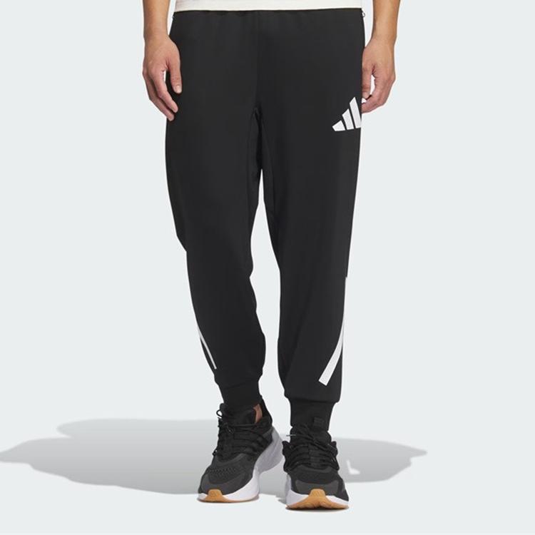 Adidas True Healing Series Fashion Simple Versatile Cool Feeling Lace-Up Knitted Sports Pants Men Pants Black JL6041