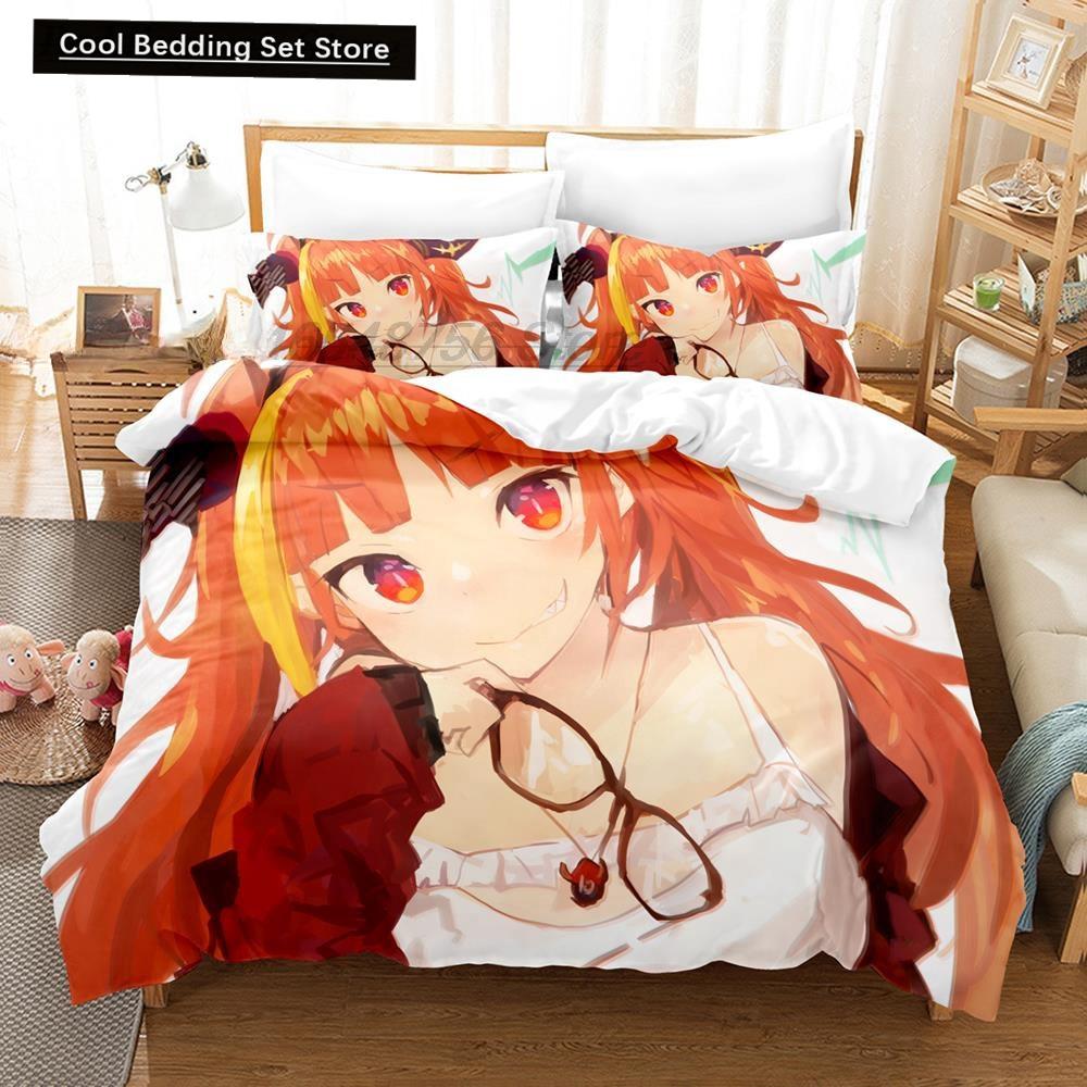 3D Printing Anime Kawaii Girls Kiryuu Coco Bedding Set Single Twin Full Queen King Size Bed Set Teenager Bedroom Duvetcover Sets