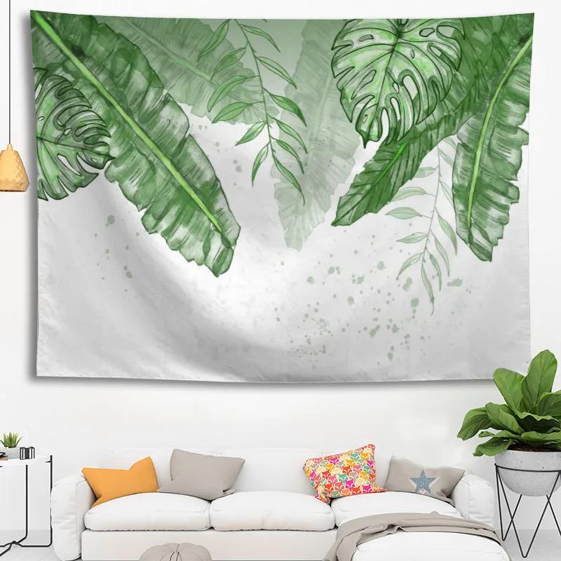 Custom High Quality Palm Leaf Hanging Tapestry Home Party Decoration Tapestries Photo Background Cloth Table Cloth Wall Tapes
