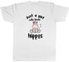 Girl Who Loves Hippos Mens T-Shirt Hippopotamus Lover Tee Gift