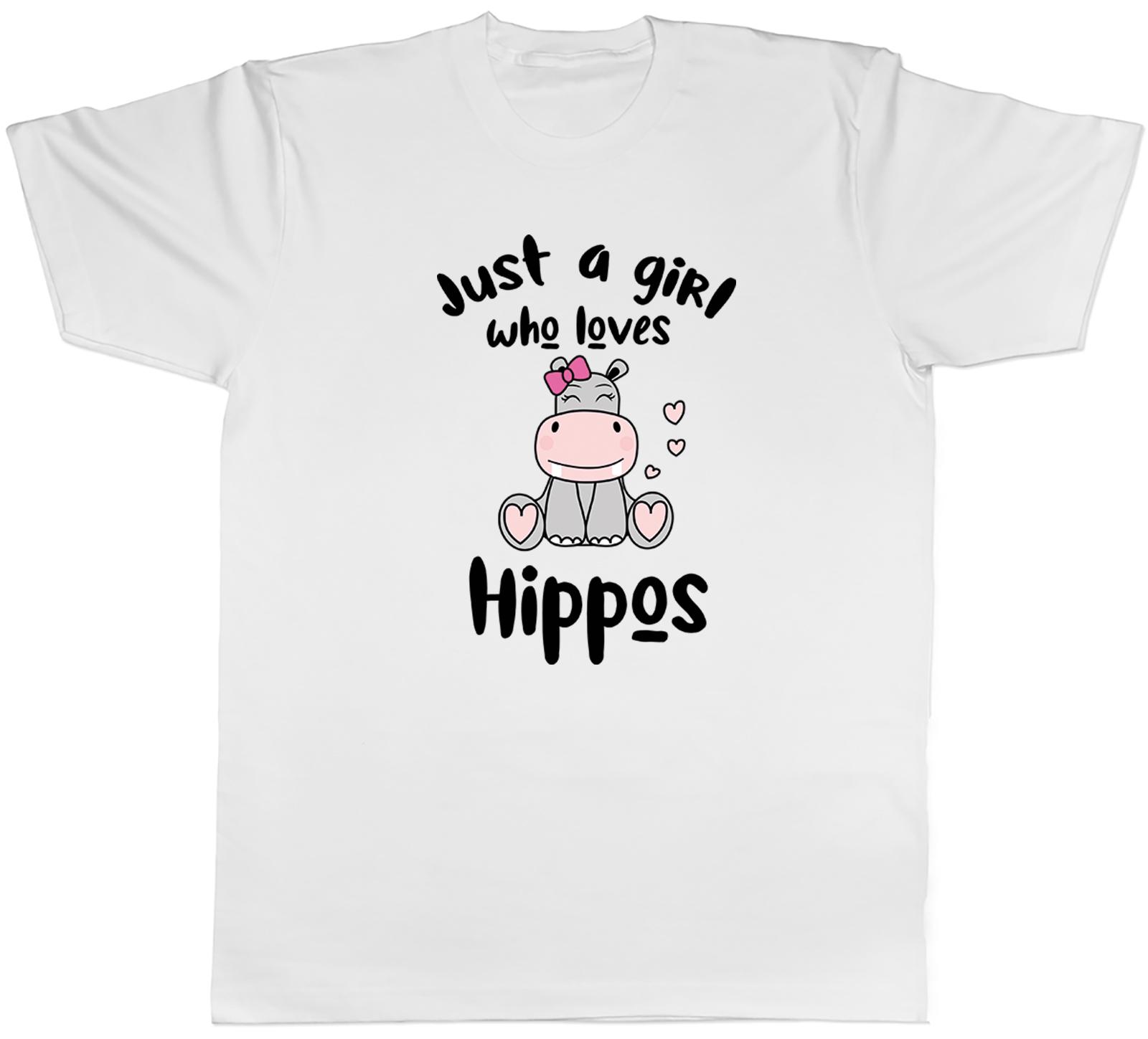 Girl Who Loves Hippos Mens T-Shirt Hippopotamus Lover Tee Gift XXXL