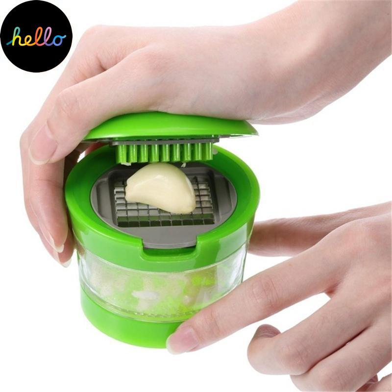Mashed Garlic Tools Stainless Steel Slicer Kitchen Chopper Grinder Presser Tool Ginger Onion Crusher