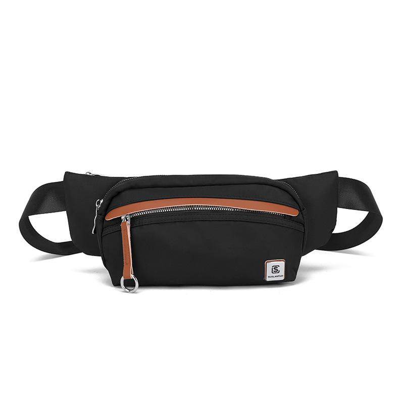 

Женская сумка через плечо, большая вместимость, сумка через плечо, водоотталкивающая нейлоновая, легкая поясная сумка, многофункциональная нагрудная сумка для верховой езды чёрный