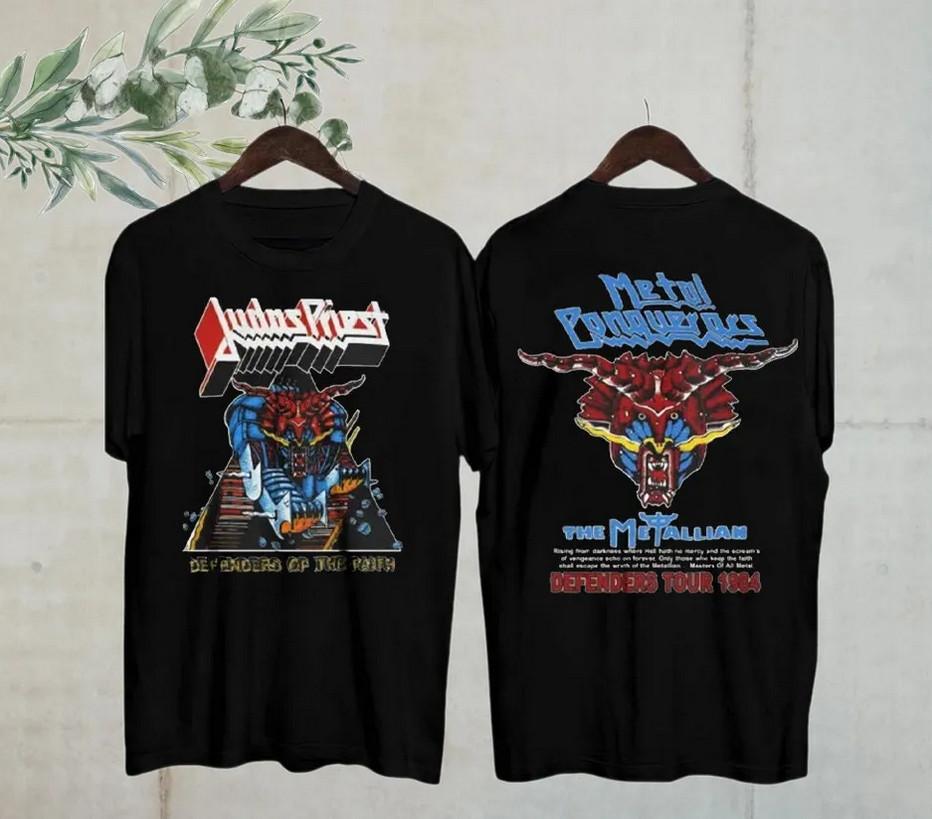 Judas Priest 1984 Defenders of The Faith Tour Tričko Oboustranné