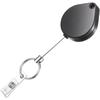 Heavy Duty Retractable Keychain Strong Casing Carabiner Keychains Retractable Badge Holder Steel Wire Rope Keyring Hook
