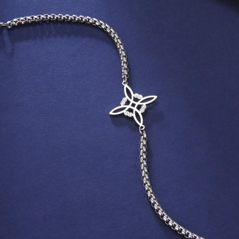Witches Knot Bracelet For Women Stainless Steel Material Knot Wiccan Symbol Bracelet Adjustable Bracelet Jewelry Gifts