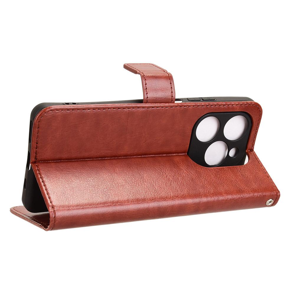 For TECNO Spark 20 Pro 5G KJ8 Wallet Case Crazy Horse Texture PU Leather Stand Cover