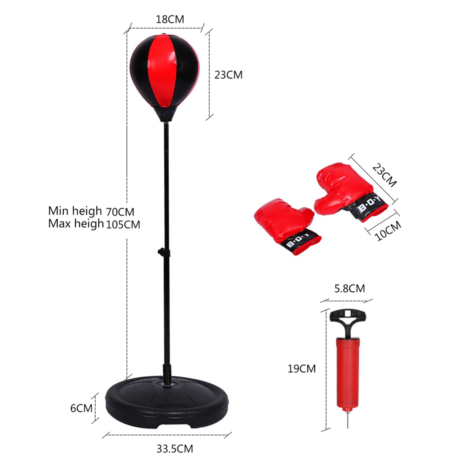 

Kids Boxing Set 70-105cm Adjustable Height Kids Punching Ball Bag Speed Boxing Sports Set Fighting Game With Gloves