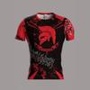 Men's Short Sleeve Crew Neck Summer Sports Top Digital Printed T-Shirt, Quick Drying and Breathable Outdoor Running