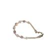 Minimalist Floral Zircon Copper Bracelet For Women With Elegant Design
