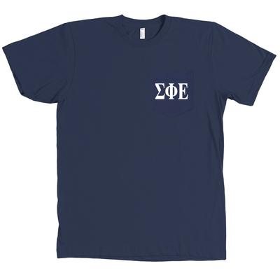 Sigma Phi Epsilon Bella + Canvas POCKET Marinebruderschaft T-Shirt NEU Unisex T-Shirt