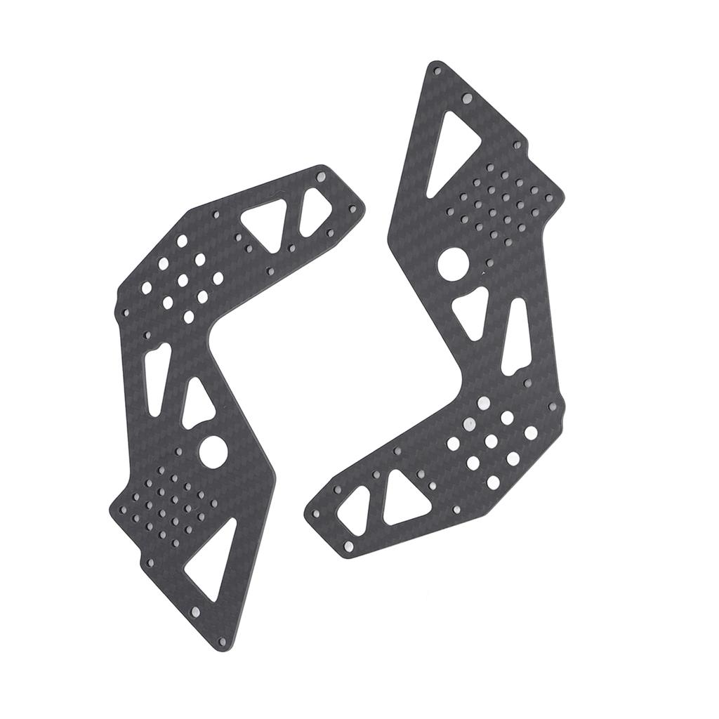 2Pcs Chassis Side Panels Black Strong Protection Lightweight Carbon Fiber for Losi 1:8 LMT 4WD Solid Axle RC Off Road Vehicles