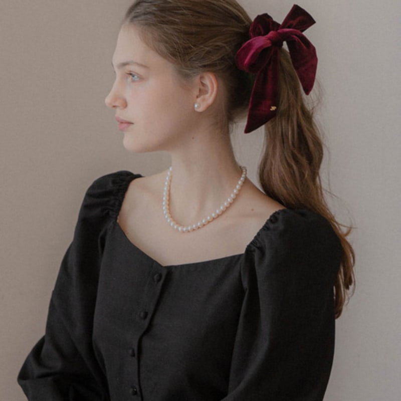Jean Paul Clarisse Velvet Petite Ribbon Scrunchie JP-22-141S