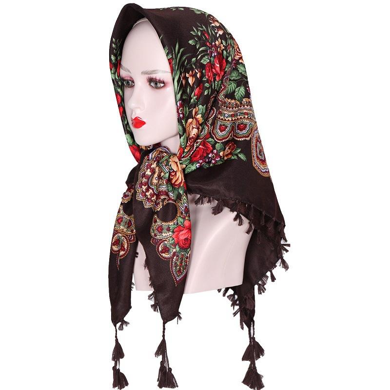 New Chinese Style Printed Headscarf Women s Dust-proof Headscarf