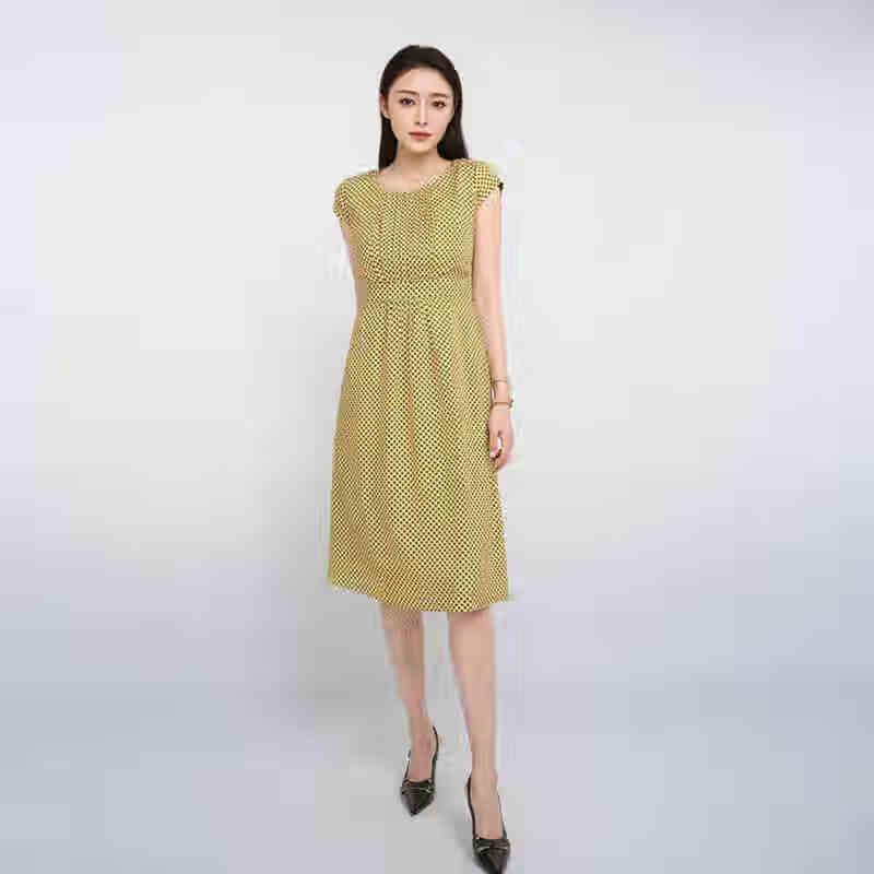 

Anlom Women s Casual Mid-Length Round Neck Short Sleeve Dress 2XL