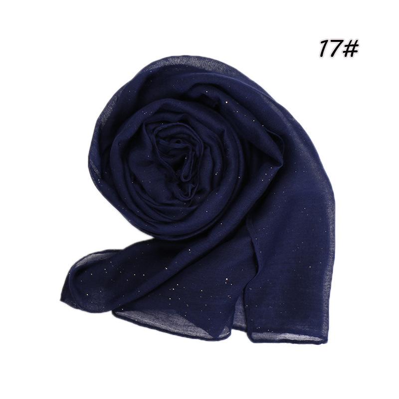 New bronzing Bali yarn women's scarf monochrome gold sprinkled long scarf elegant and fashionable