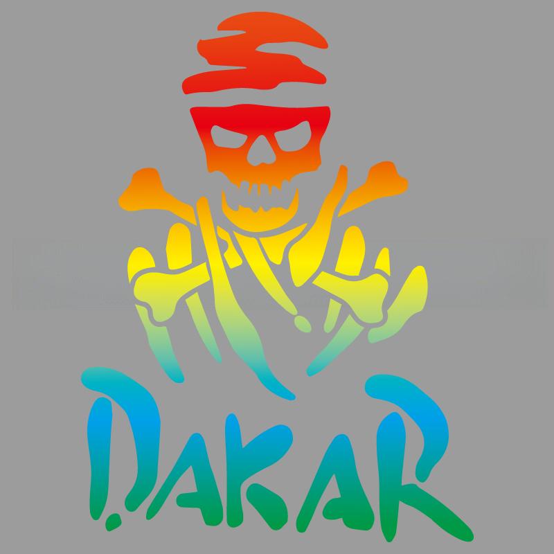 Çizgi film hayranları ve sevenler için havalı kuru kafa çerçevesi Dakar yaratıcı&komik çıkartmalar, araba kamyon motosikletler ve dizüstü bilgisayarlar için yüksek kalite