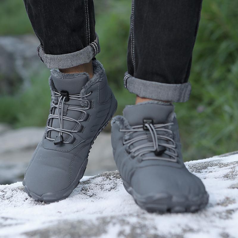 TUINANLE Winter Snow Boots Barefoot Hiking Shoes Warm Lined Booties Anti Slip Wide Toe Ankle Booties for Climbing
